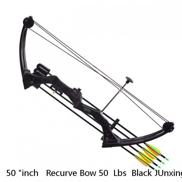 50 "inch   Recurve Bow 50  Lbs  Black JUnxing F164  long bows 