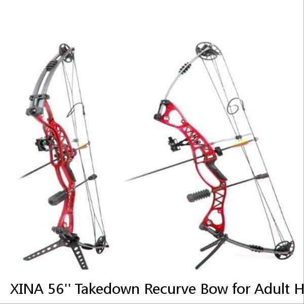 XINA 56'' Takedown Recurve Bow for Adult Hunting and Archery Contact Draw Weight 30 35 50 Pounds Blue Right-Hand Bow