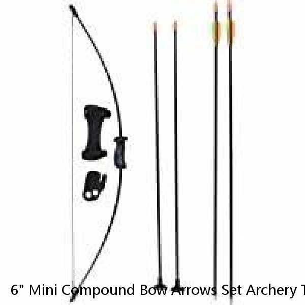 6" Mini Compound Bow Arrows Set Archery Toy Gift Kids Shooting Target Pocket Bow