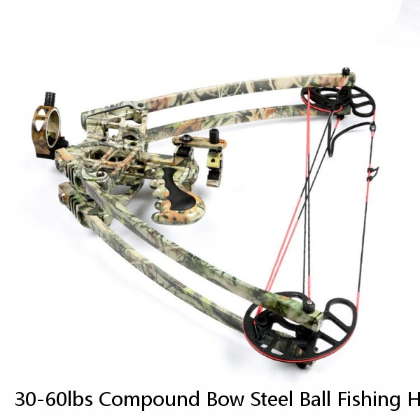 30-60lbs Compound Bow Steel Ball Fishing Hunting Catapult Dual-use Archery M109E