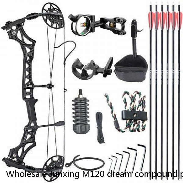 Wholesale Junxing M120 dream compound pulley bow and arrow tricolor optional outdoor hunting archery 20-70 pounds