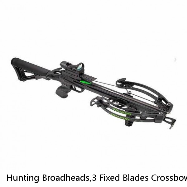 Hunting Broadheads,3 Fixed Blades Crossbow Broadheads 100 Grain Archery Broadheads for Crossbow and Compound Bow